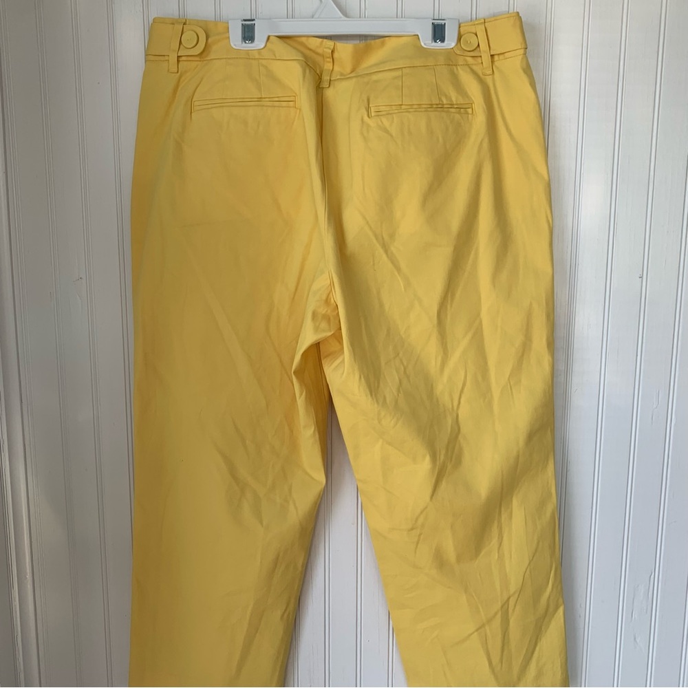 Talbots Stretch (NWOT/12) Crop Pants w/decorative buttons on front side pocket - Picture 6 of 9